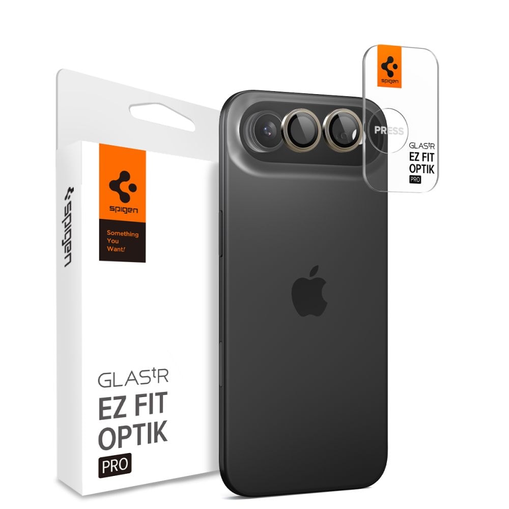 Spigen Optik Pro GLAS.TR "EZ FIT" kameradeksel 2-pakning for iPhone Air - Gull