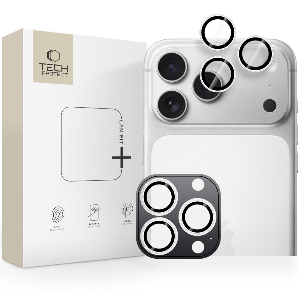 Tech-Protect Camring Fit+ kameradeksel for iPhone 14/15/16/17 Pro/Max - Sølv