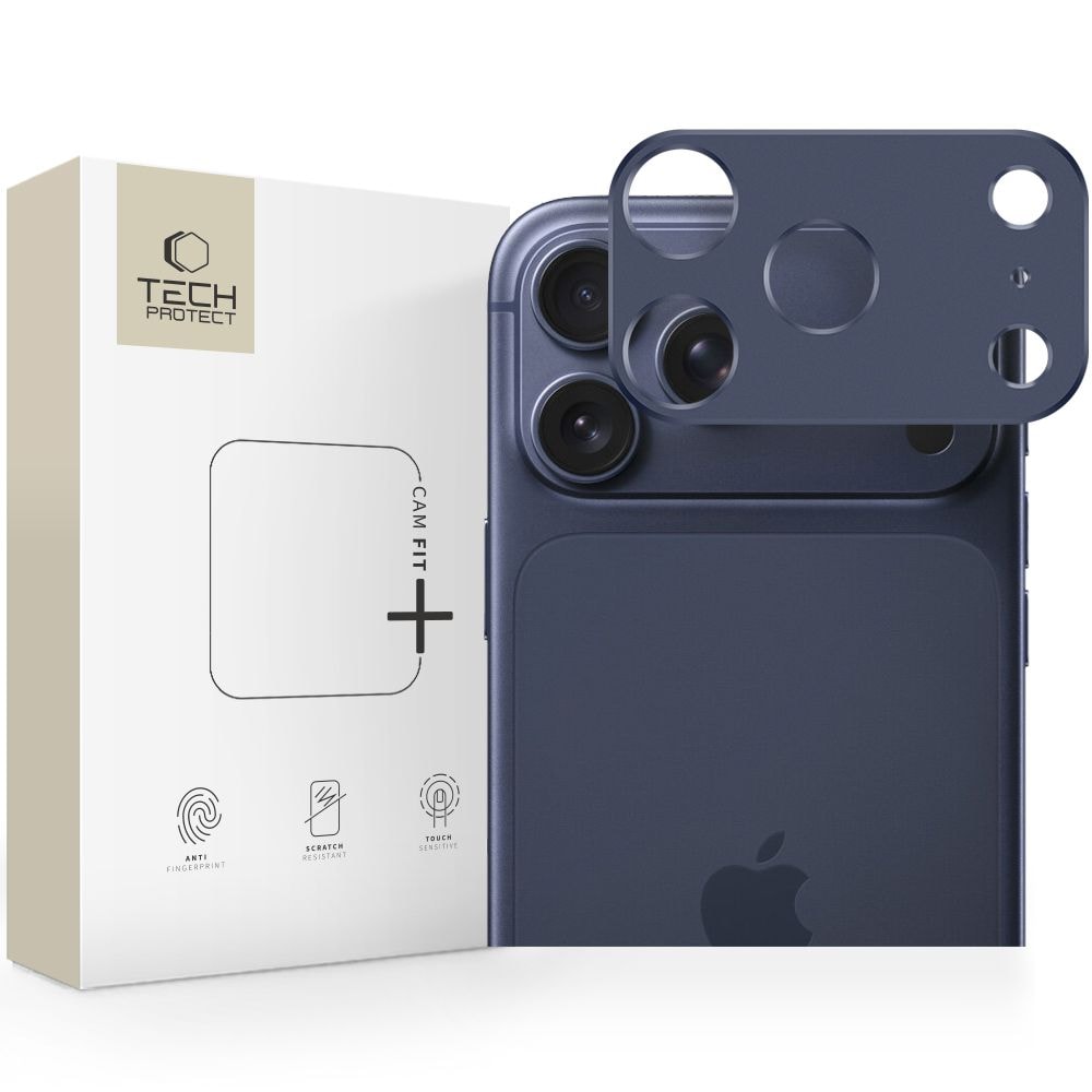 Tech-Protect Camalloy Fit+ kameradeksel for iPhone 17 Pro - marineblå