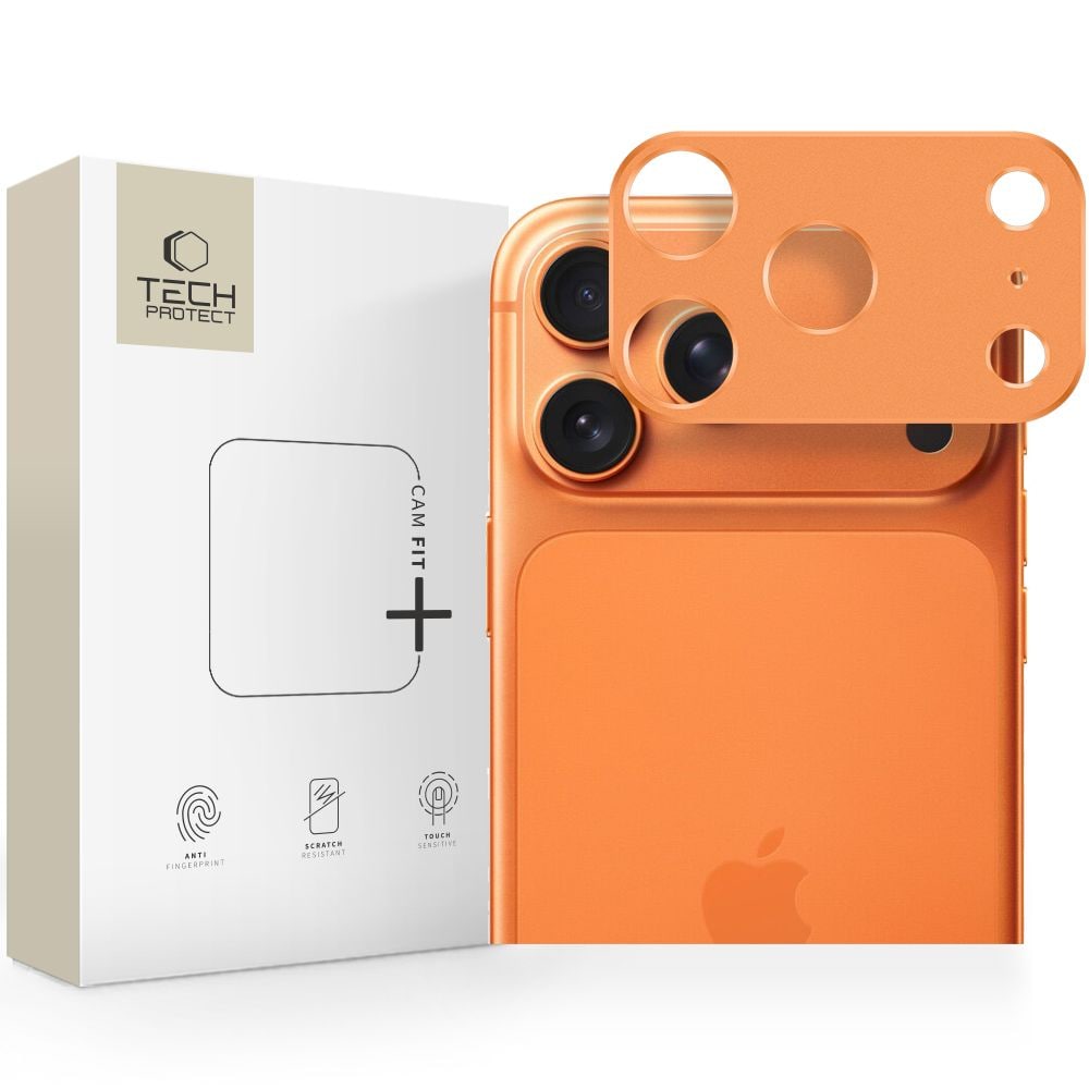 Tech-Protect Camalloy Fit+ kameradeksel for iPhone 17 Pro Max - Oransje