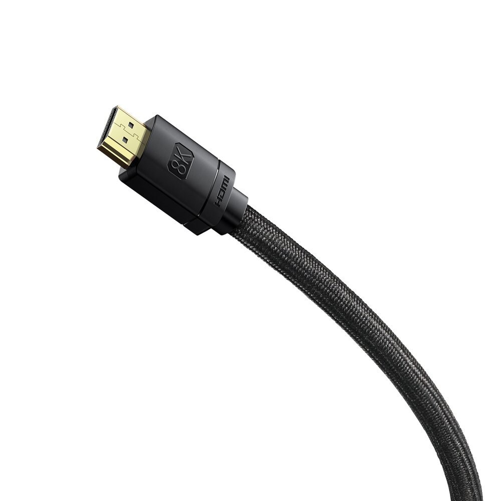 Baseus HDMI 2.1 Kabel 8K 60Hz 48Gbps / 4K 120Hz / 2K 144Hz 3D eARC QMS HDR VRR ALLM 3m svart