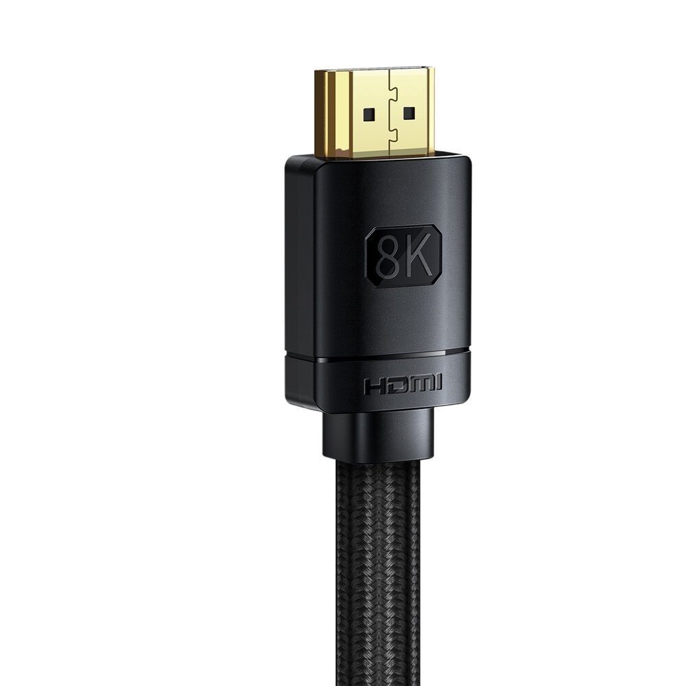 Baseus HDMI 2.1 Kabel 8K 60Hz 48Gbps / 4K 120Hz / 2K 144Hz 3D eARC QMS HDR VRR ALLM 3m svart