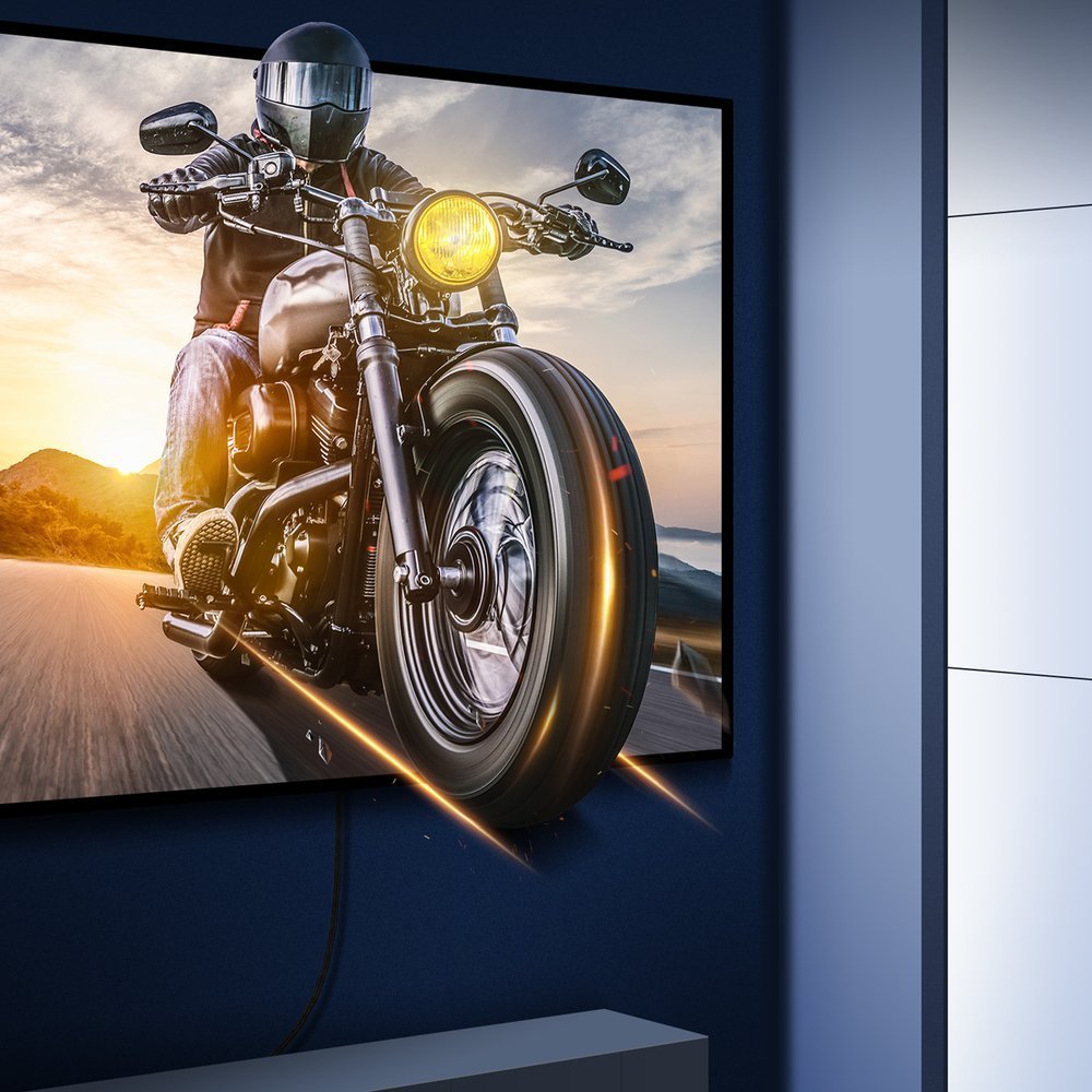 Baseus HDMI 2.1 Kabel 8K 60Hz 48Gbps / 4K 120Hz / 2K 144Hz 3D eARC QMS HDR VRR ALLM 3m svart
