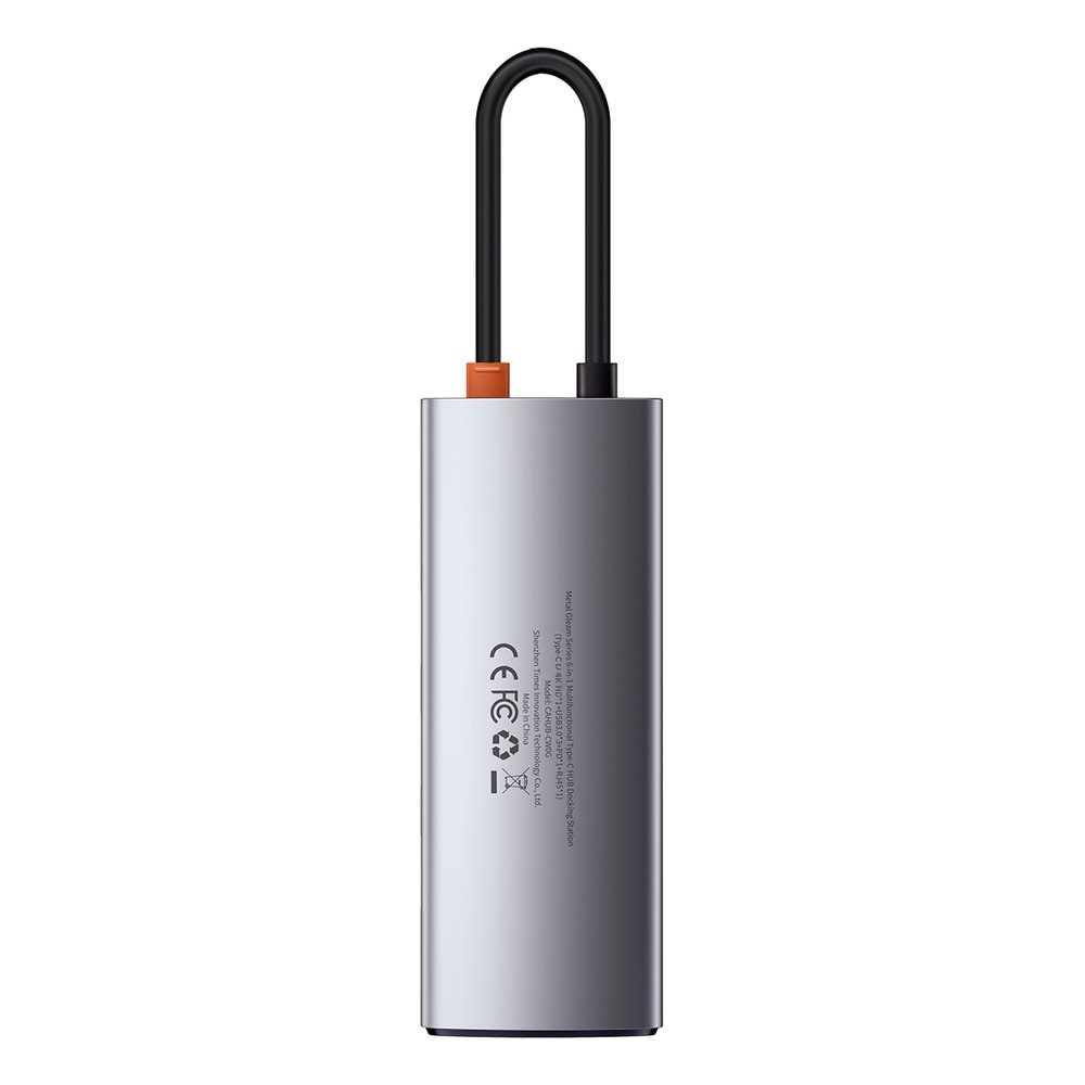Baseus Metal Gleam 5-in-1 USB Type C Hub - 100W PD, 4K HDMI, 3x USB 3.2 Gen 1 (CAHUB-CX0G)