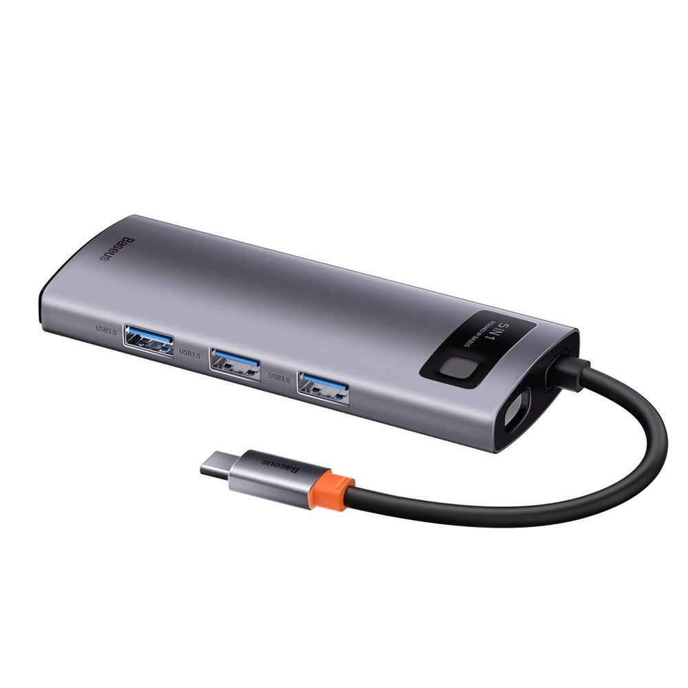 Baseus Metal Gleam 5-in-1 USB Type C Hub - 100W PD, 4K HDMI, 3x USB 3.2 Gen 1 (CAHUB-CX0G)