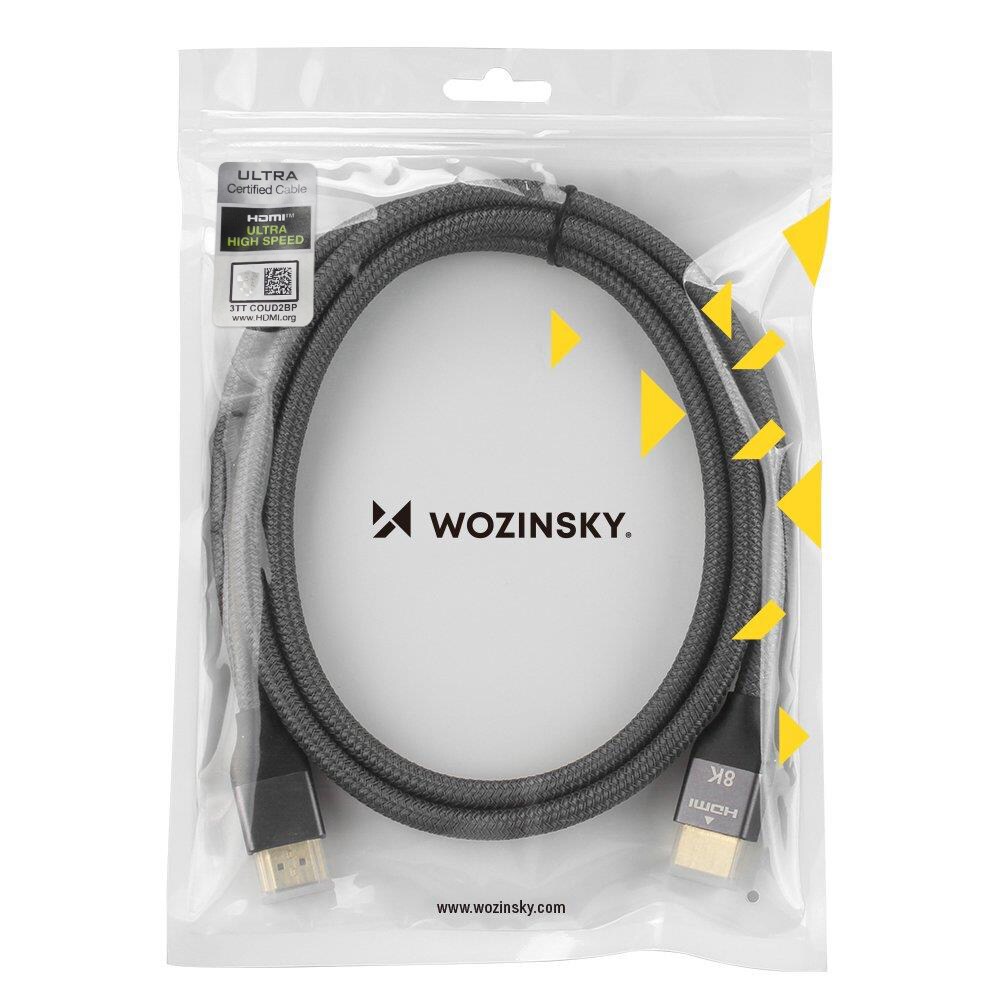 Wozinsky HDMI 2.1-kabel 8K 60 Hz 48 Gbps / 4K 120 Hz / 2K 144 Hz 1 m sølv (WHDMI-10)