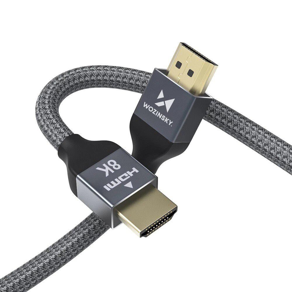 Wozinsky HDMI 2.1-kabel 8K 60 Hz 48 Gbps / 4K 120 Hz / 2K 144 Hz 2 m sølv (WHDMI-20)
