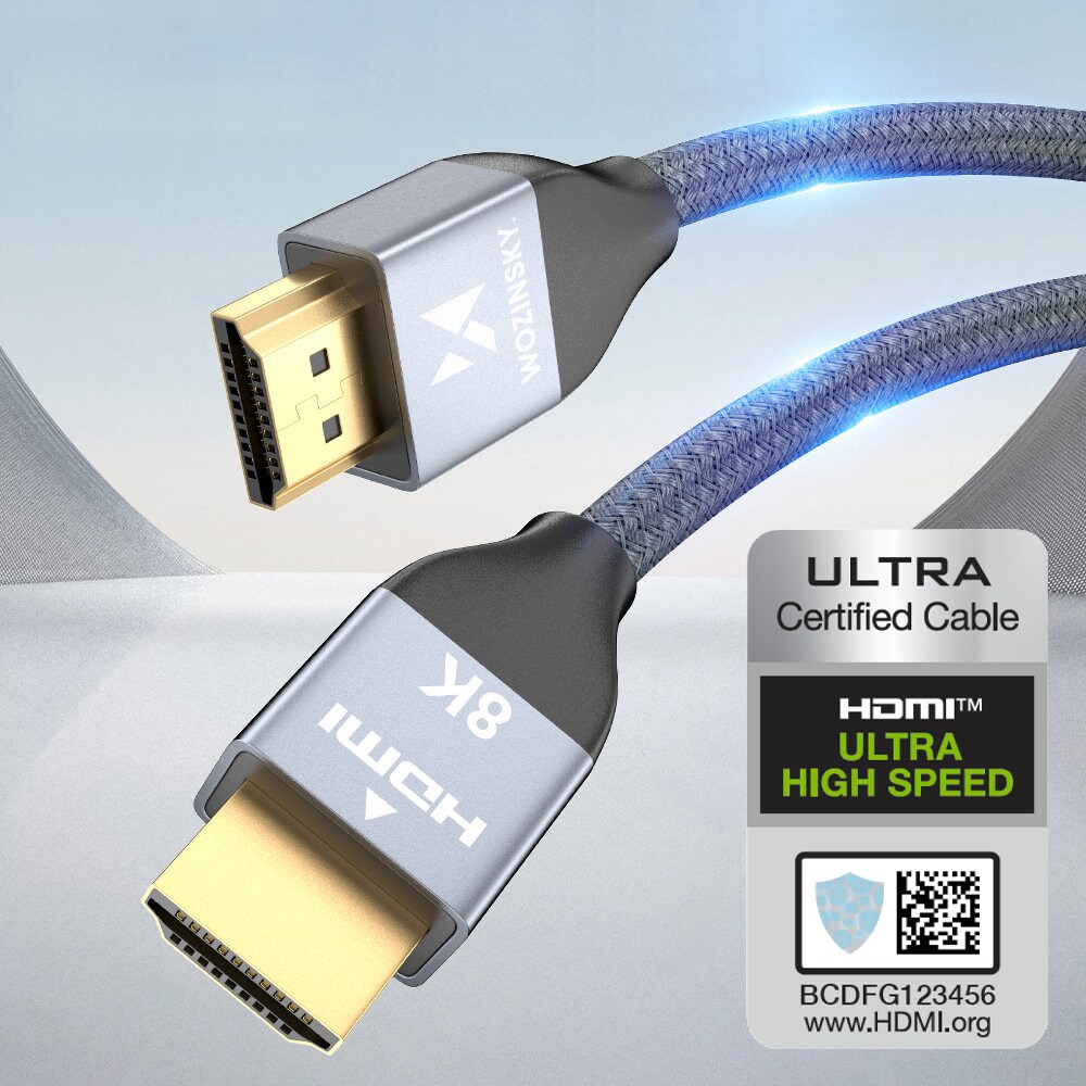 Wozinsky HDMI 2.1-kabel 8K 60 Hz 48 Gbps / 4K 120 Hz / 2K 144 Hz 2 m sølv (WHDMI-20)