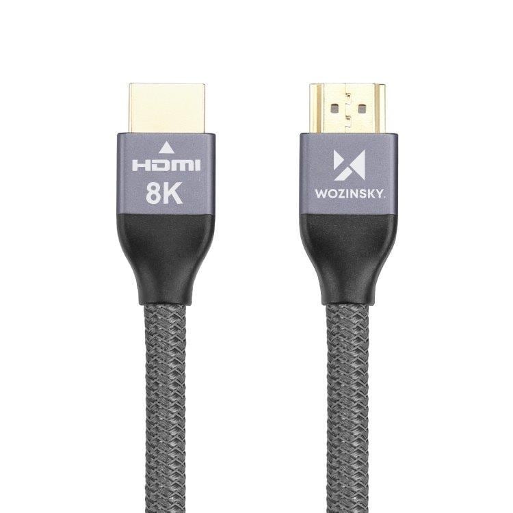Wozinsky HDMI 2.1-kabel 8K 60 Hz 48 Gbps / 4K 120 Hz / 2K 144 Hz 3 m sølv (WHDMI-30)