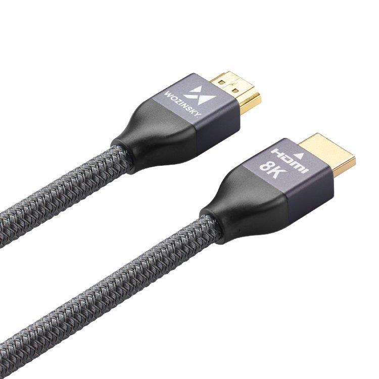 Wozinsky HDMI 2.1-kabel 8K 60 Hz 48 Gbps / 4K 120 Hz / 2K 144 Hz 3 m sølv (WHDMI-30)