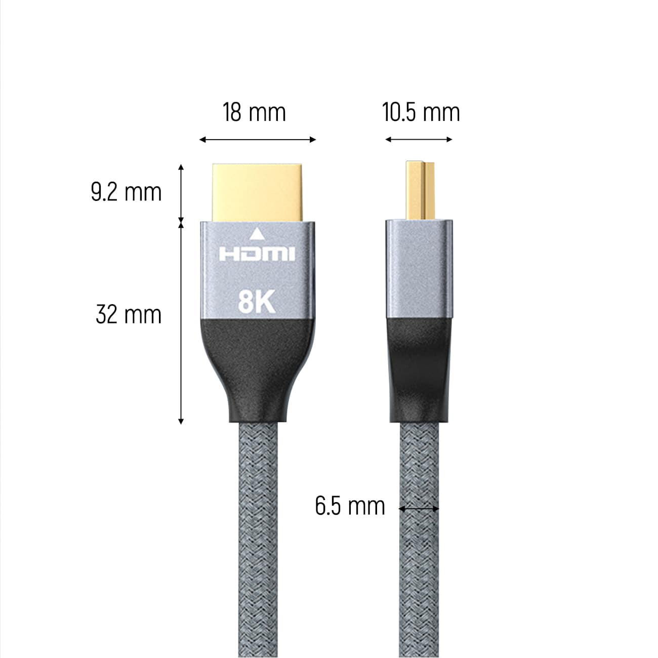 Wozinsky HDMI 2.1-kabel 8K 60 Hz 48 Gbps / 4K 120 Hz / 2K 144 Hz 3 m sølv (WHDMI-30)