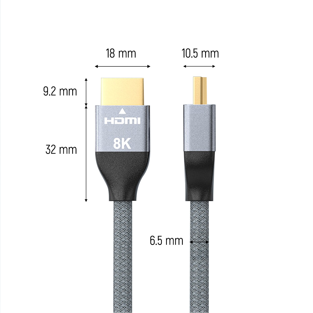 Wozinsky HDMI 2.1-kabel 8K 60 Hz 48 Gbps / 4K 120 Hz / 2K 144 Hz 5 m sølv (WHDMI-50)