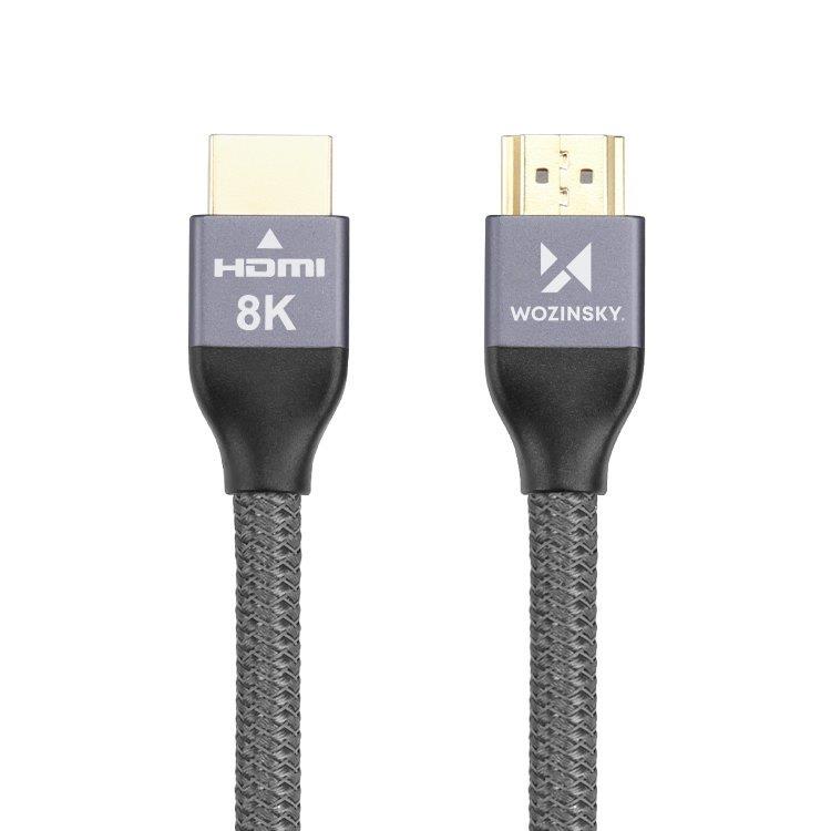 Wozinsky HDMI 2.1-kabel 8K 60 Hz 48 Gbps / 4K 120 Hz / 2K 144 Hz 5 m sølv (WHDMI-50)