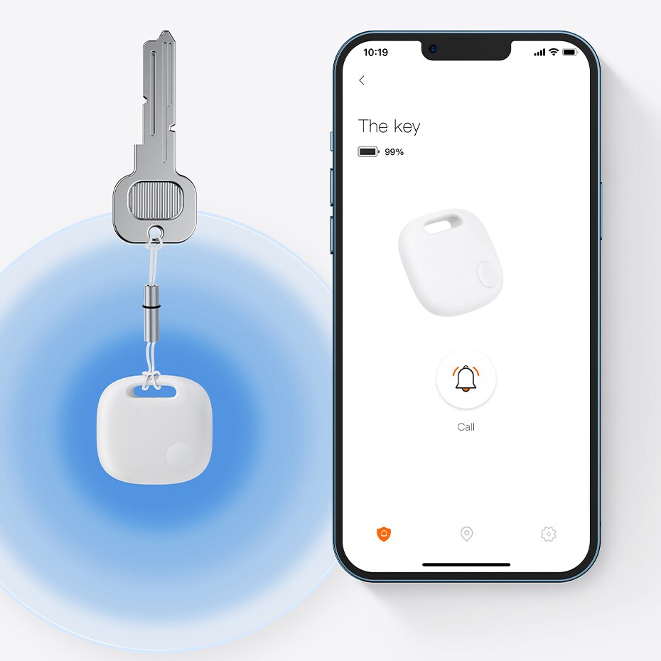 Baseus T2 Pro smart GPS-tracker for barnas håndveske nøkler hvit (FMTP000002)