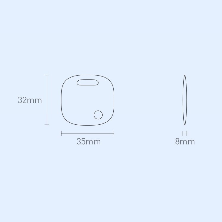 Baseus T2 Pro smart GPS-tracker for barnas håndveske nøkler hvit (FMTP000002)