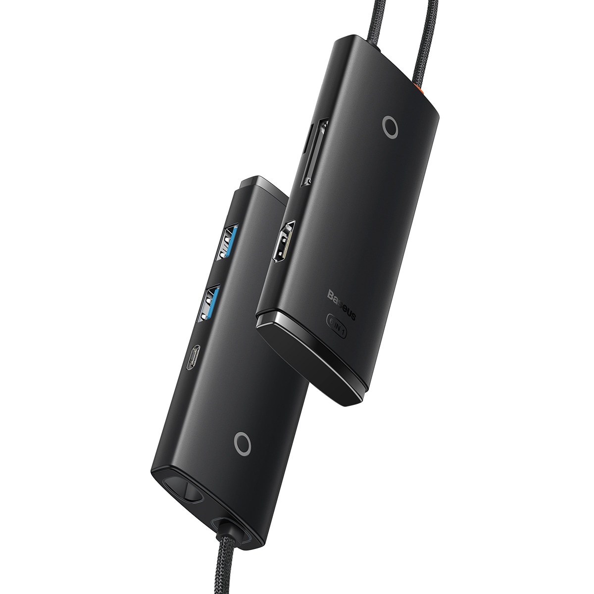 Baseus Lite Series USB Type C HUB - 2 x USB 3.0 / USB Type C / HDMI / SD/TF OTG svart (WKQX050001)