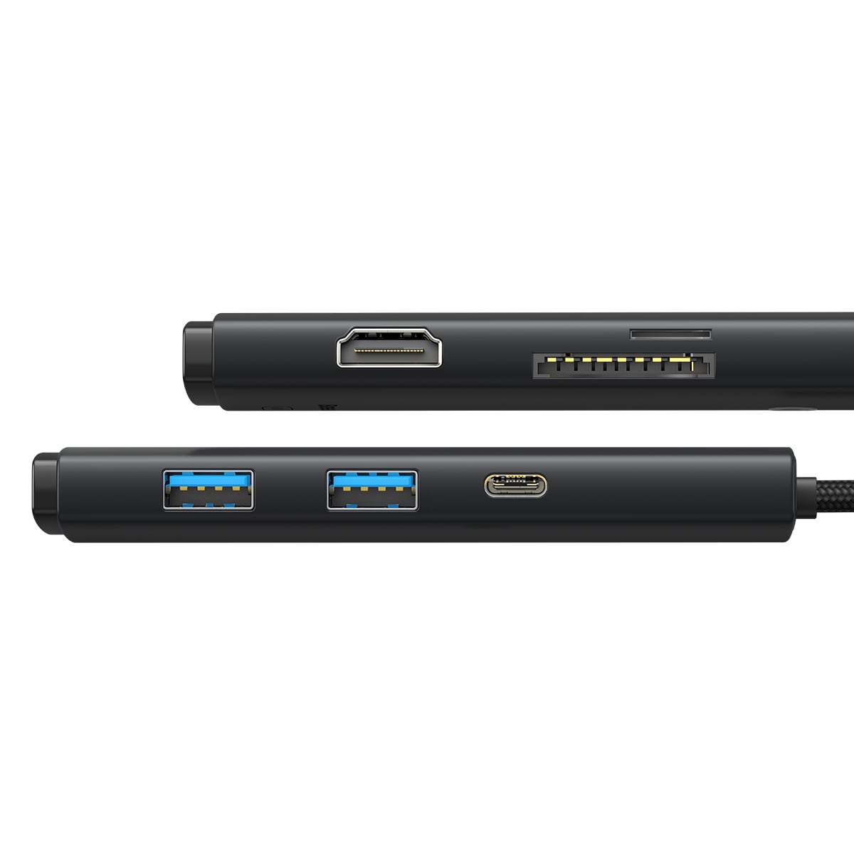 Baseus Lite Series USB Type C HUB - 2 x USB 3.0 / USB Type C / HDMI / SD/TF OTG svart (WKQX050001)
