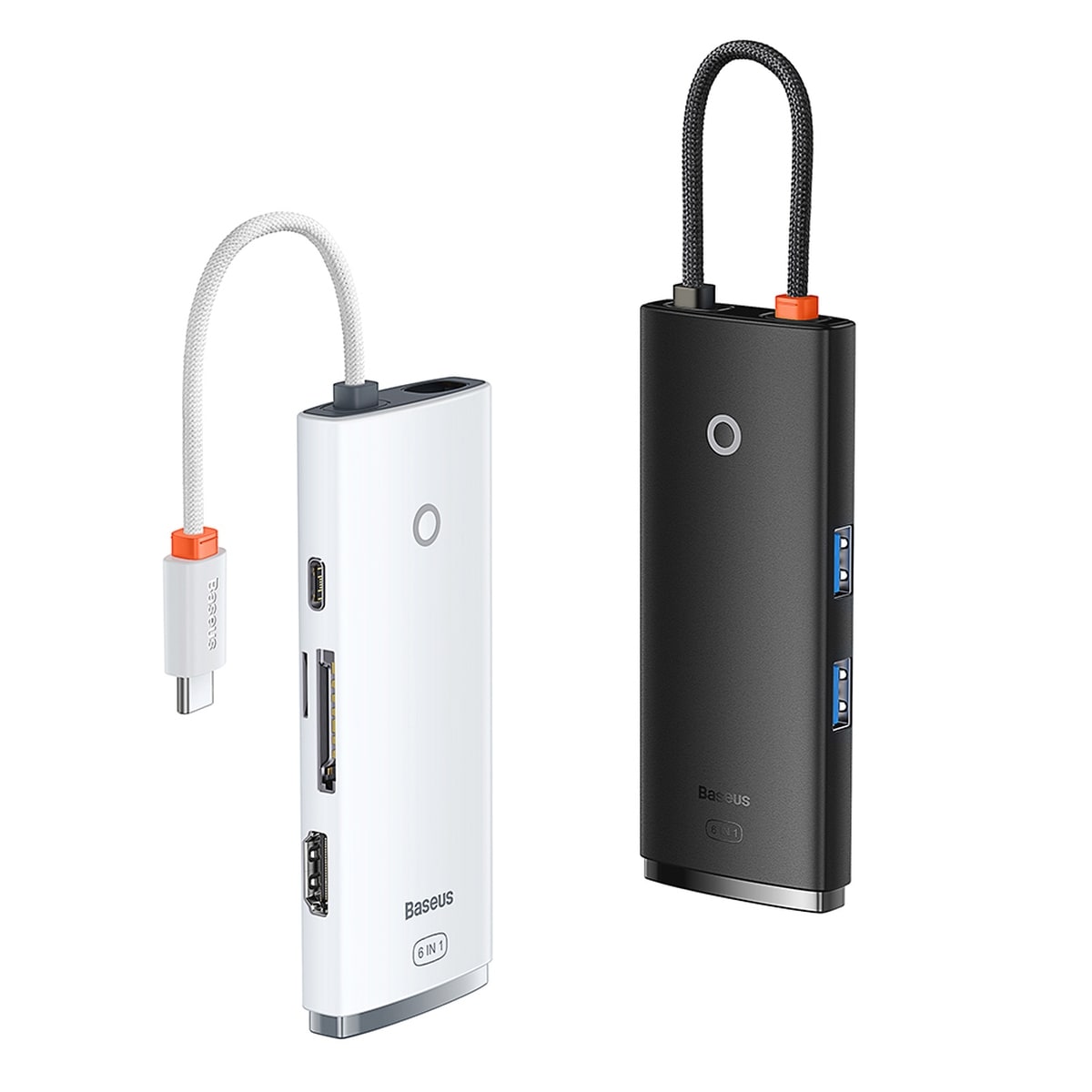 Baseus Lite Series multifunksjonell HUB USB Type C - 2 x USB 3.0, USB Type C PD, HDMI, SD/TF svart