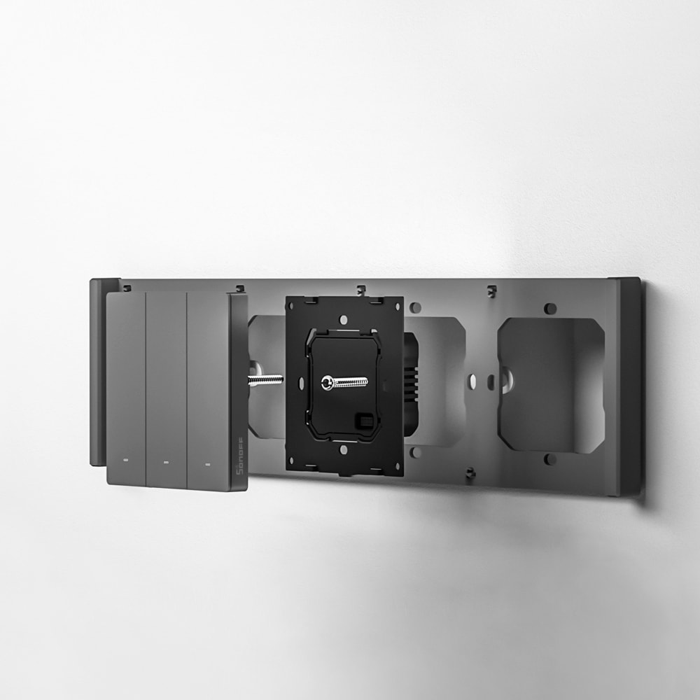 Sonoff trippel monteringsramme for installasjon av M5-80 veggbrytere