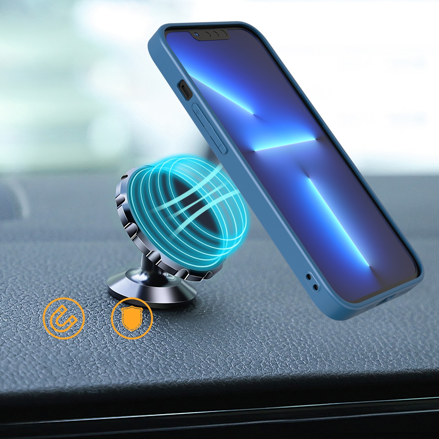 Nytt Kickstand-etui for iPhone 12 Pro med stativ lilla