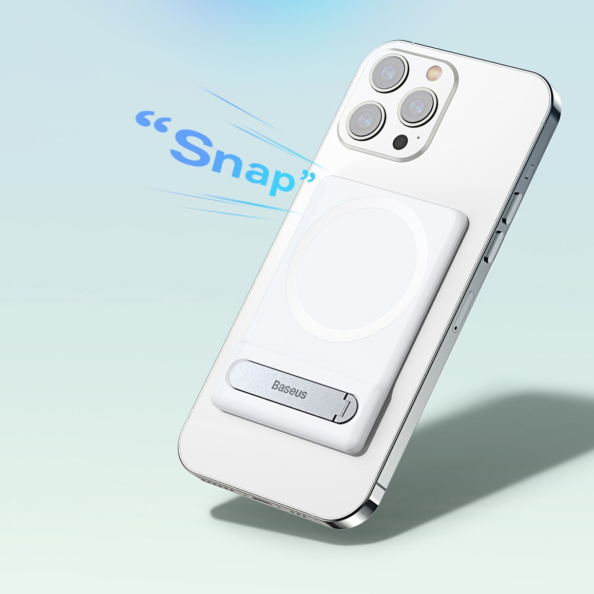 Baseus sammenleggbart stativ med magnetisk holder hvit (LUXZ010002)