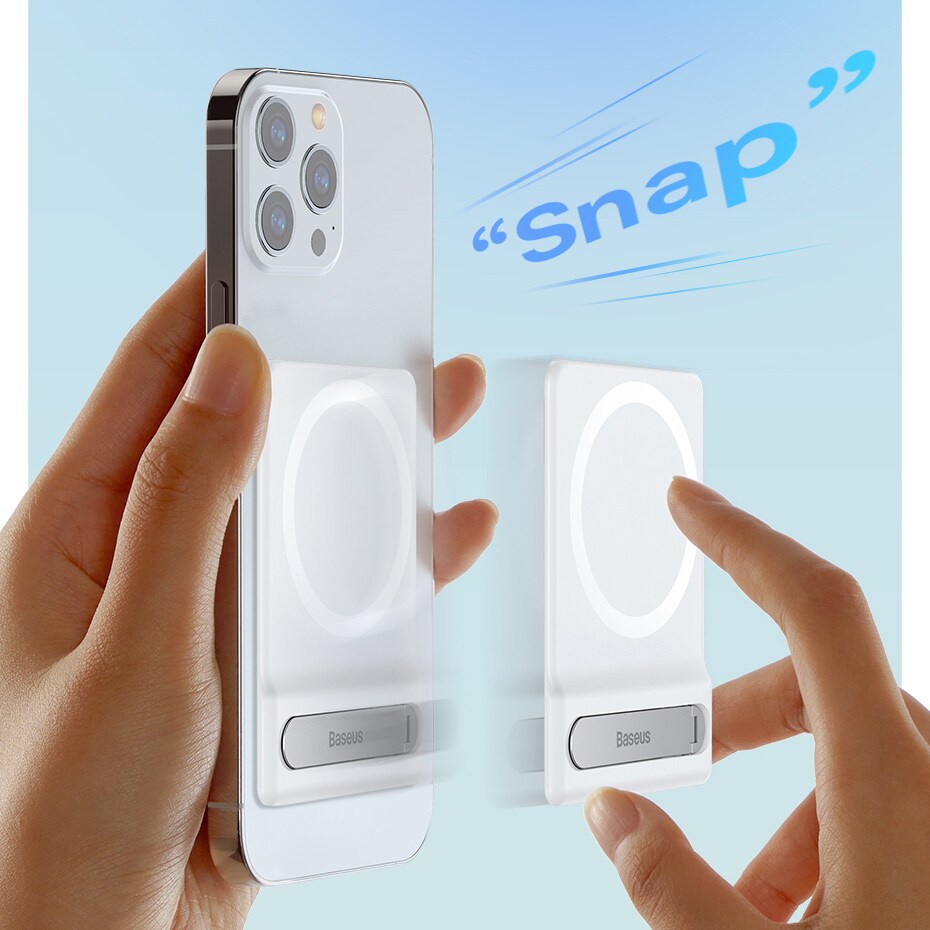 Baseus sammenleggbart stativ med magnetisk holder hvit (LUXZ010002)