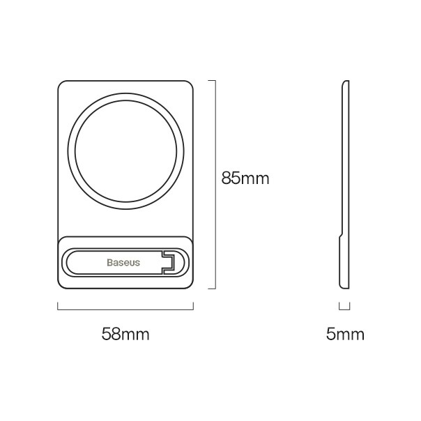 Baseus sammenleggbart stativ med magnetisk holder hvit (LUXZ010002)