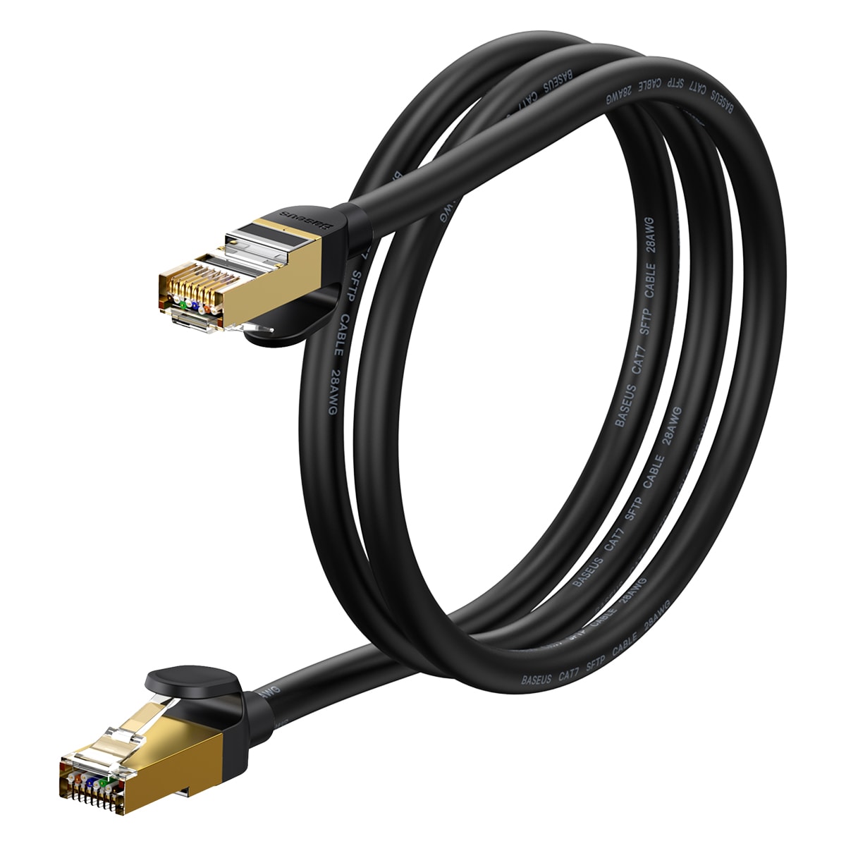 $ 0000073n Speed Seven høyhastighets RJ45 nettverkskabel 10Gbps 1m svart (WKJS010101)