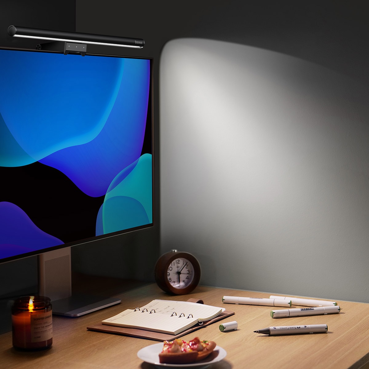 Baseus i-wok2 LED-lampe for skrivebordsskjermbelysning svart (DGIW000101)