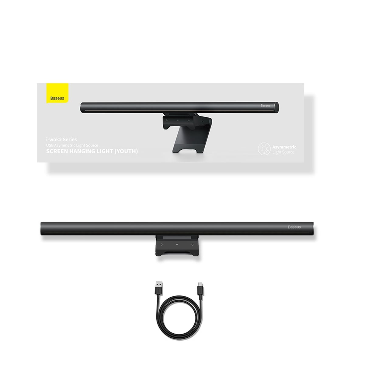 Baseus i-wok2 LED-lampe for skrivebordsskjermbelysning svart (DGIW000101)