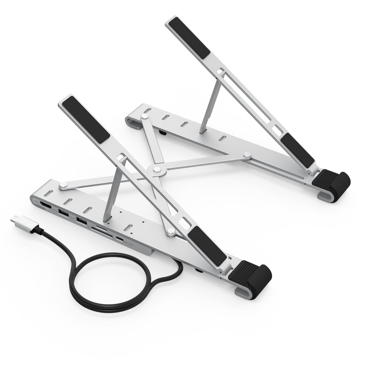 Choetech multifunksjonell stasjon for bærbar PD/USB-C HDMI (4K/30Hz), 2xUSB-A, 1xUSB-C, SD/TF svart