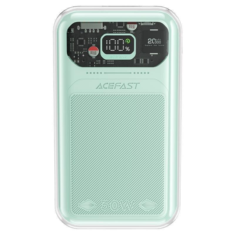 Acefast powerbank 20000mAh Sparkling Series hurtiglading 30W grønn (M2)