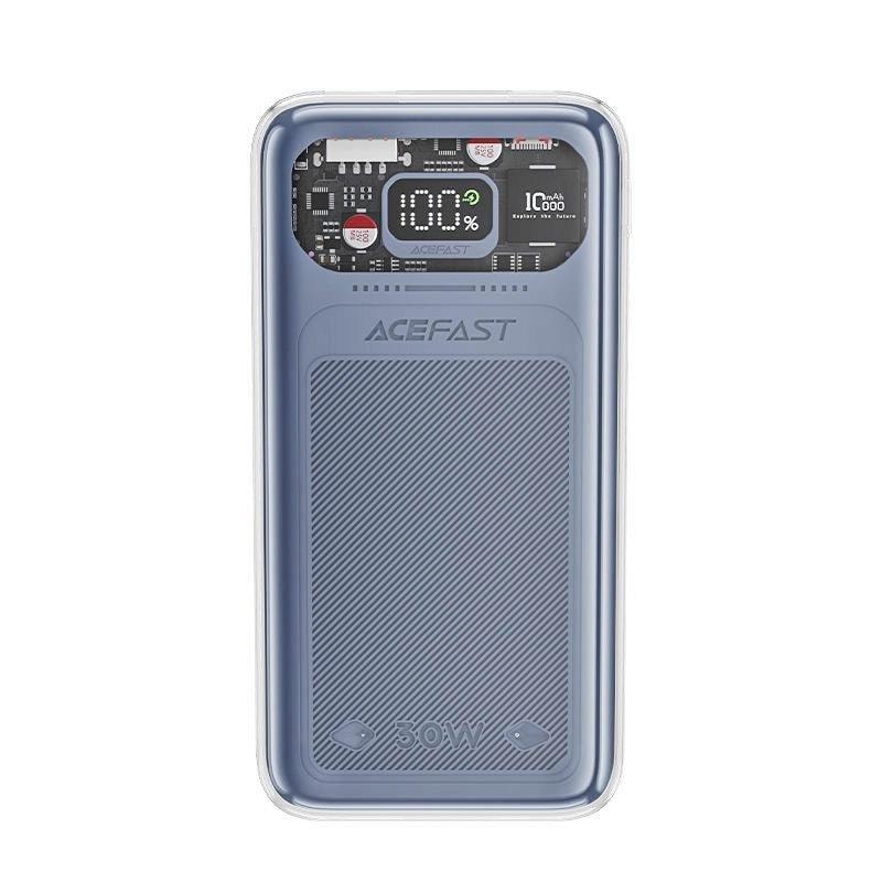 Acefast powerbank 10000mAh Sparkling Series hurtiglading 30W grå (M1)