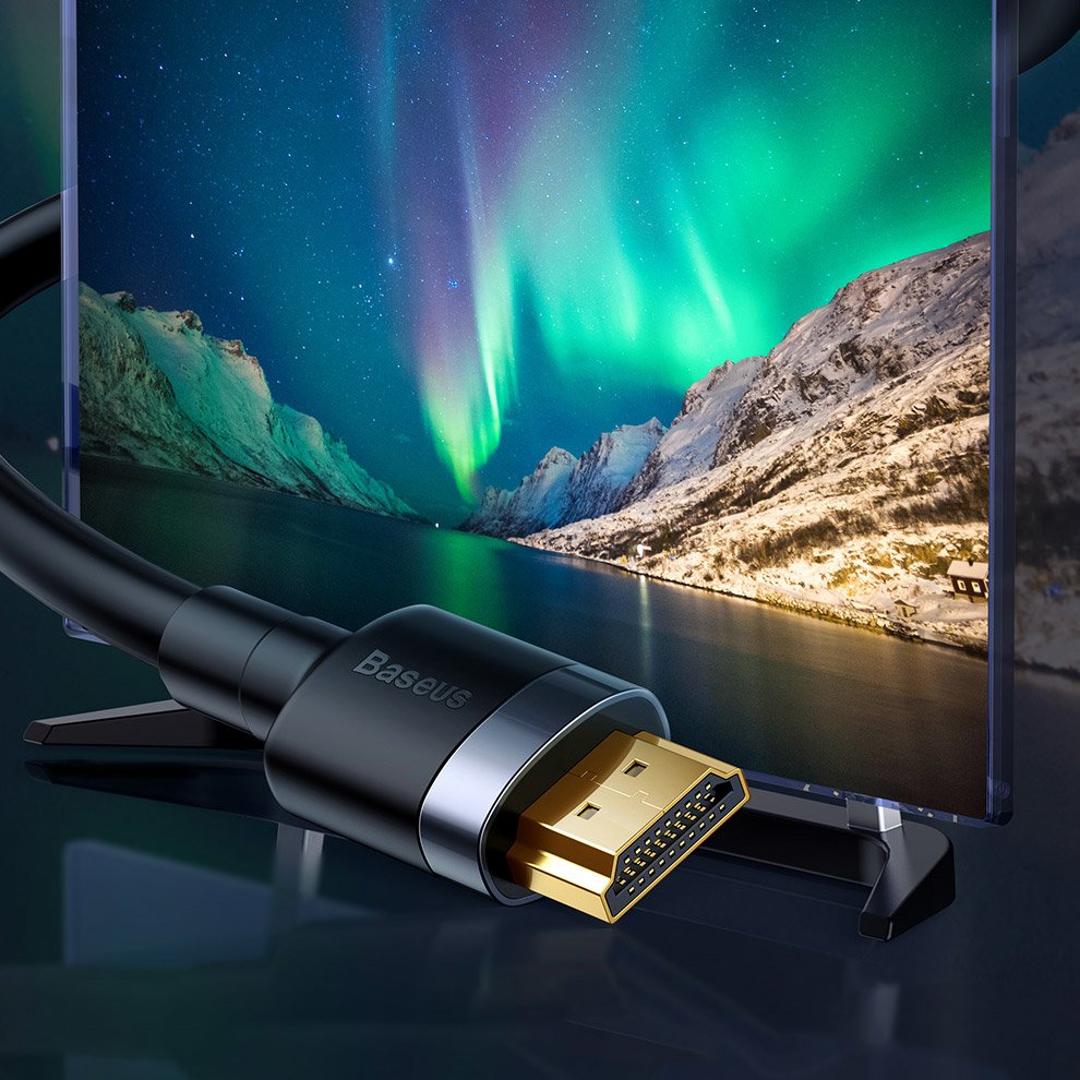Baseus Cafule HDMI / HDMI 2.0 4K 60 Hz 3D 18 Gbps-kabel 2 m - svart