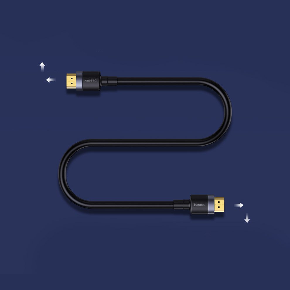 Baseus Cafule HDMI / HDMI 2.0 4K 60 Hz 3D 18 Gbps-kabel 3 m - svart