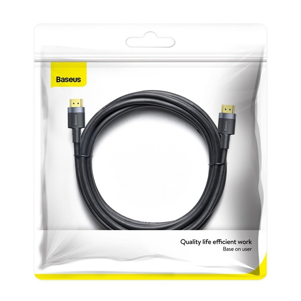 Baseus Cafule HDMI / HDMI 2.0 4K 60 Hz 3D 18 Gbps-kabel 3 m - svart