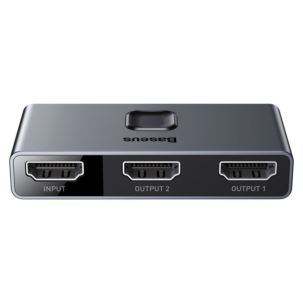 Baseus toveis bryter splitter svitsj HDMI - 2x HDMI 4K / 30 Hz grå (CAHUB-BC0G)