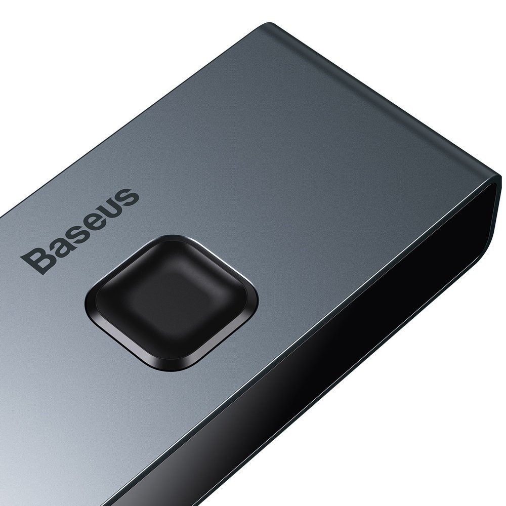 Baseus toveis bryter splitter svitsj HDMI - 2x HDMI 4K / 30 Hz grå (CAHUB-BC0G)