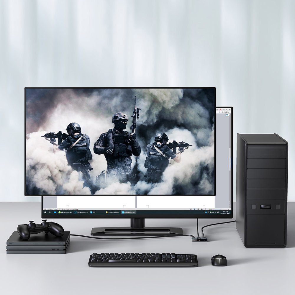 Baseus toveis bryter splitter svitsj HDMI - 2x HDMI 4K / 30 Hz grå (CAHUB-BC0G)