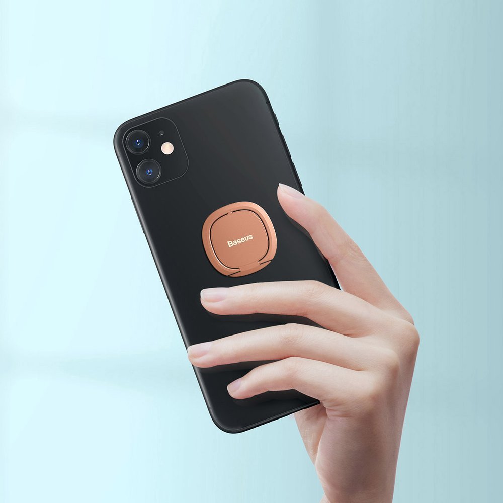 Baseus ultratynn selvklebende ringholder telefonstativ rosa (SUYB-0R)