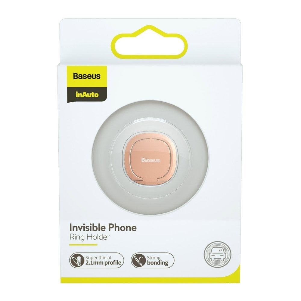 Baseus ultratynn selvklebende ringholder telefonstativ rosa (SUYB-0R)