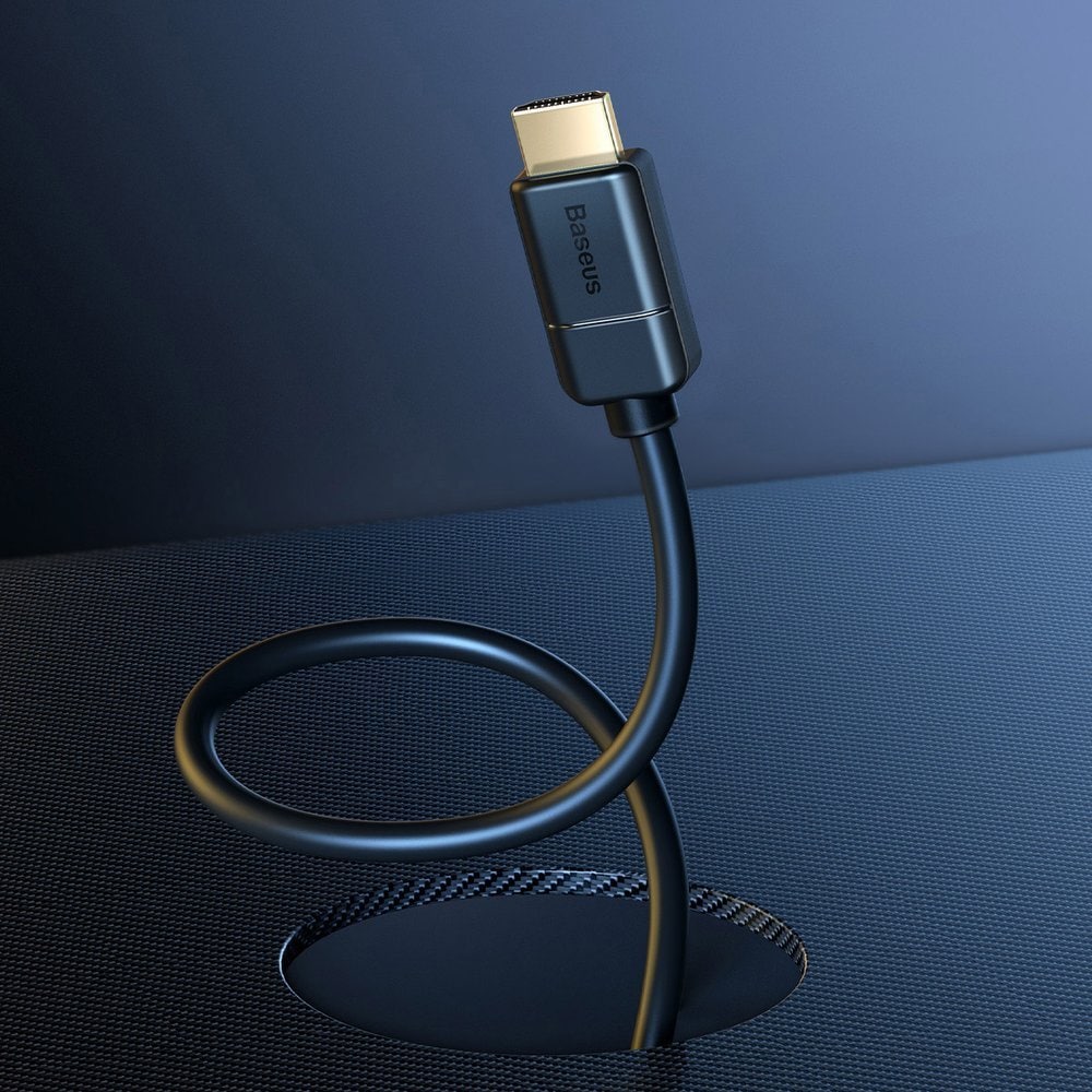 Baseus kabel HDMI 2.0-kabel 4K 30 Hz 3D HDR 18 Gbps 8 m svart (CAKGQ-E01)
