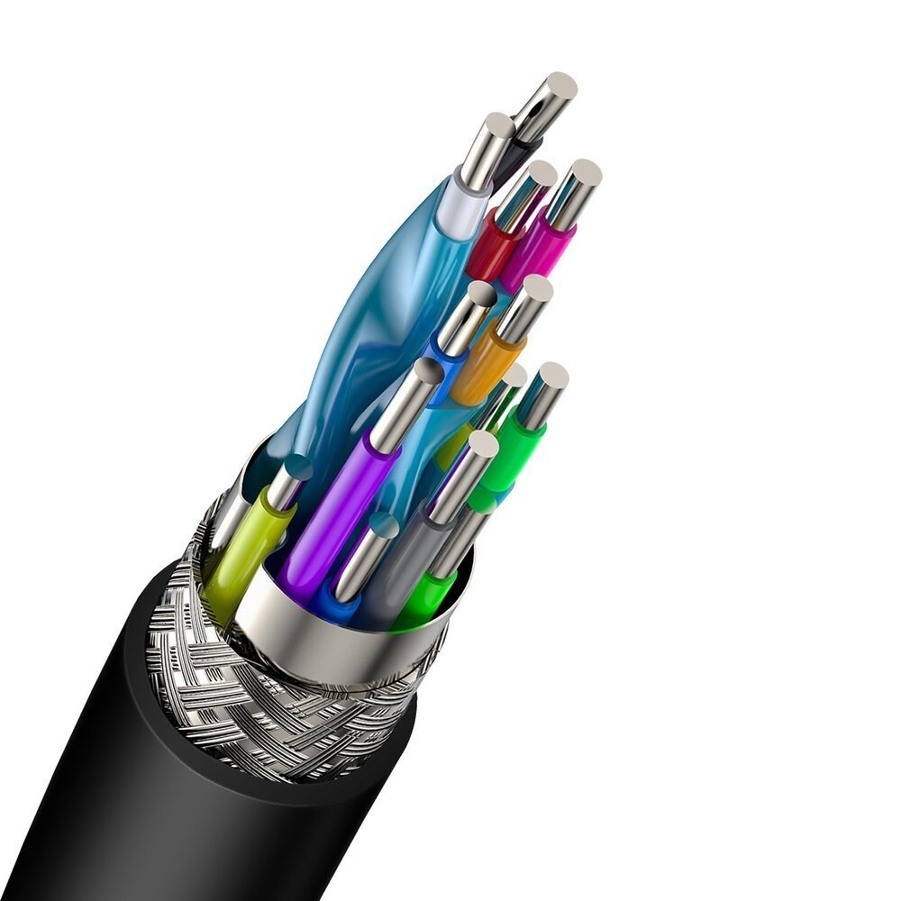 Baseus kabel HDMI 2.0-kabel 4K 30 Hz 3D HDR 18 Gbps 8 m svart (CAKGQ-E01)