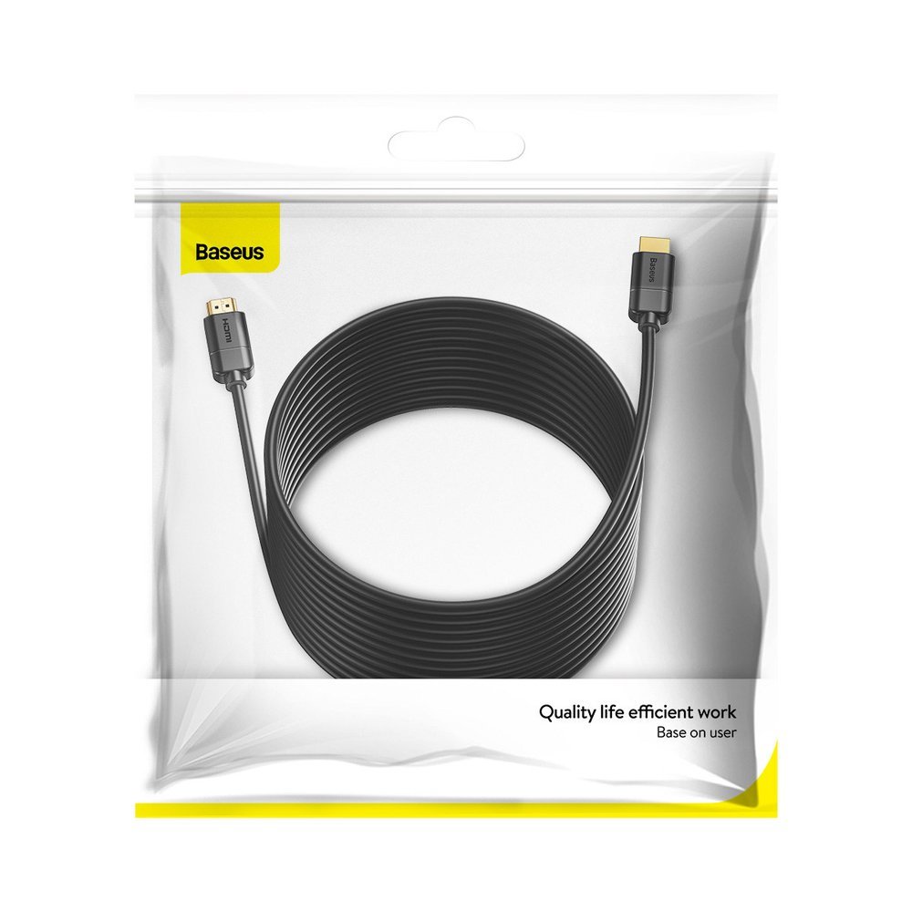 Baseus kabel HDMI 2.0-kabel 4K 30 Hz 3D HDR 18 Gbps 8 m svart (CAKGQ-E01)