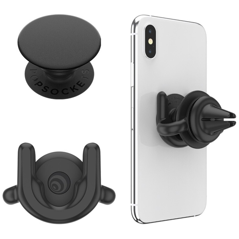 Popsockets Car Vent 2 + PopGrip-holder - svart