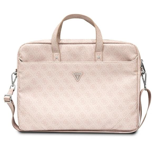 Guess Saffiano 4G Triangle Logo bag for en 16'' laptop - rosa