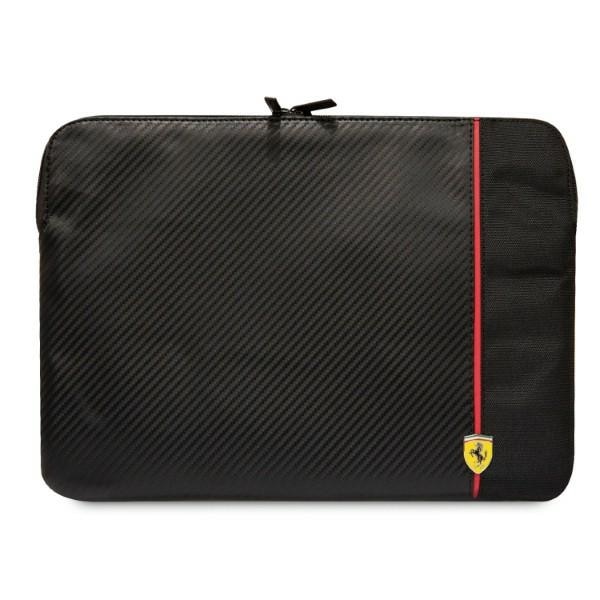 Ferrari Carbon&Smooth-etui for en 14" bærbar datamaskin - svart