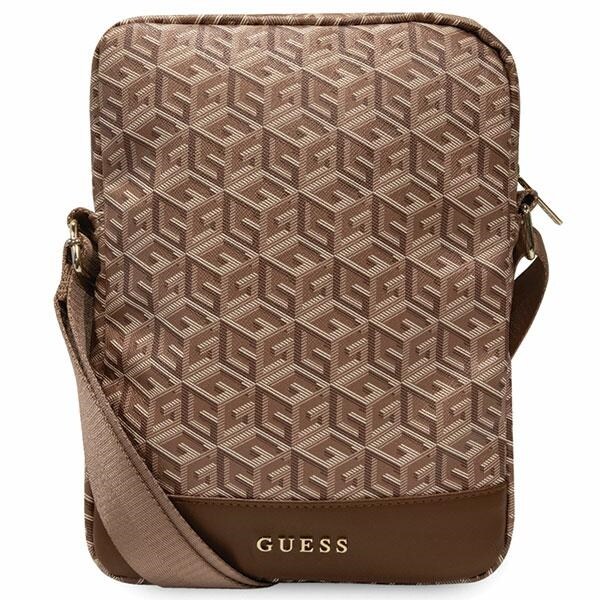 Guess Veske GUTB10HGCFSEW 10" brun/brun GCube Stripe nettbrettveske
