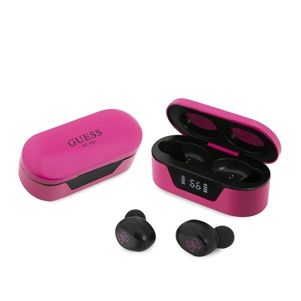 Guess GUTWST31EM TWS Bluetooth-hodetelefoner + magenta dokkingstasjon