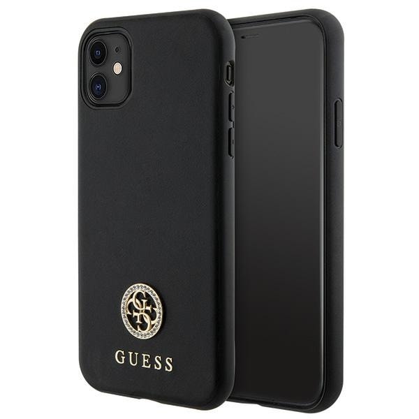 Guess Strass metallogo iPhone 11 / Xr 6,1" etui - svart